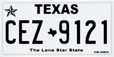 TX license plate CEZ9121