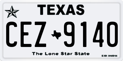 TX license plate CEZ9140