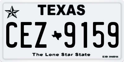 TX license plate CEZ9159