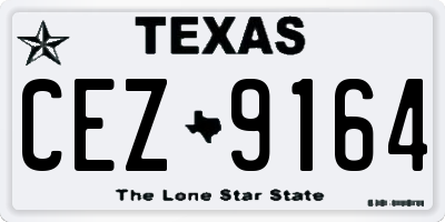 TX license plate CEZ9164