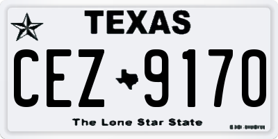 TX license plate CEZ9170