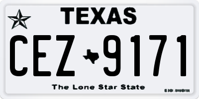 TX license plate CEZ9171