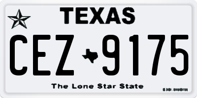 TX license plate CEZ9175