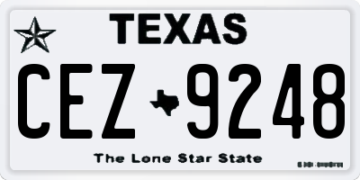 TX license plate CEZ9248
