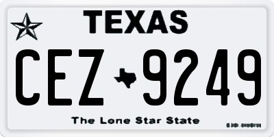 TX license plate CEZ9249