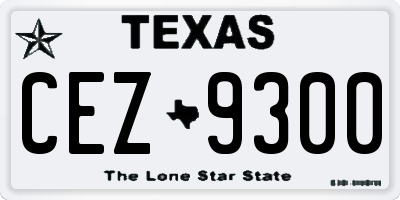 TX license plate CEZ9300