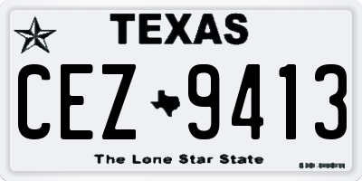TX license plate CEZ9413