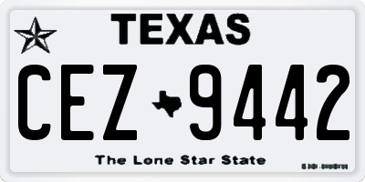 TX license plate CEZ9442