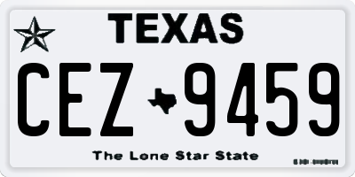 TX license plate CEZ9459