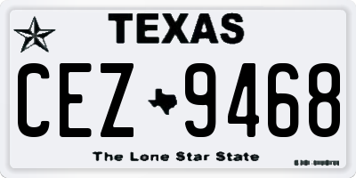 TX license plate CEZ9468