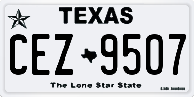 TX license plate CEZ9507