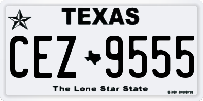 TX license plate CEZ9555
