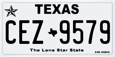TX license plate CEZ9579