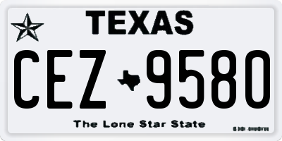 TX license plate CEZ9580