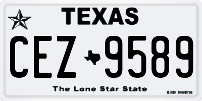TX license plate CEZ9589
