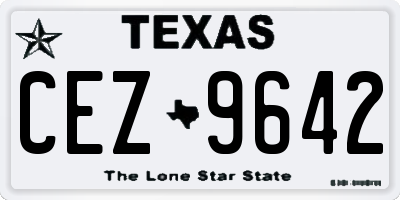 TX license plate CEZ9642
