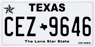 TX license plate CEZ9646