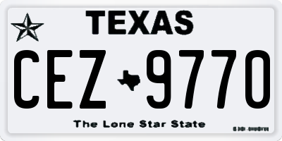TX license plate CEZ9770