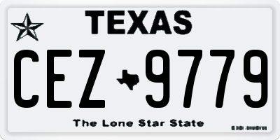TX license plate CEZ9779