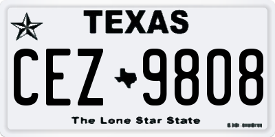 TX license plate CEZ9808