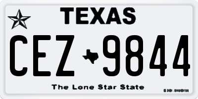 TX license plate CEZ9844