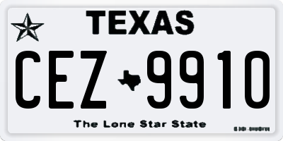 TX license plate CEZ9910