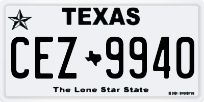 TX license plate CEZ9940