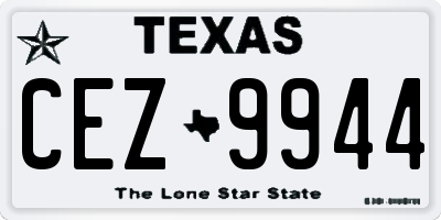 TX license plate CEZ9944