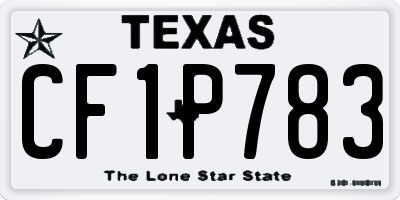 TX license plate CF1P783