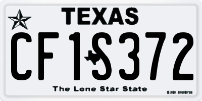 TX license plate CF1S372