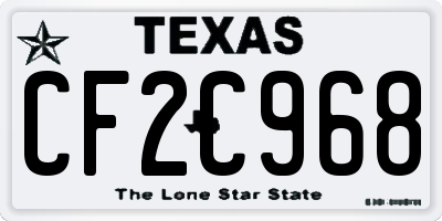 TX license plate CF2C968
