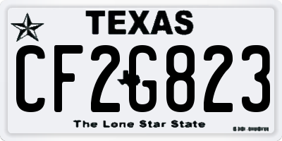 TX license plate CF2G823