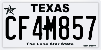 TX license plate CF4M857