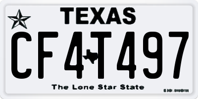 TX license plate CF4T497