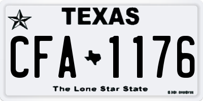 TX license plate CFA1176