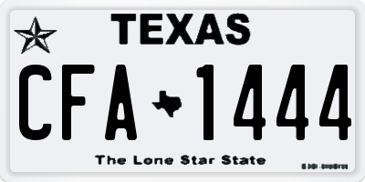 TX license plate CFA1444