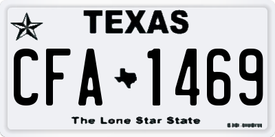 TX license plate CFA1469