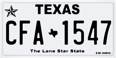 TX license plate CFA1547