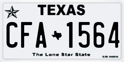 TX license plate CFA1564