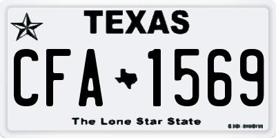 TX license plate CFA1569