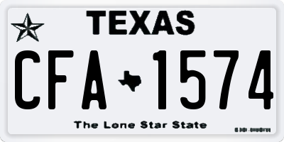 TX license plate CFA1574