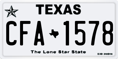 TX license plate CFA1578