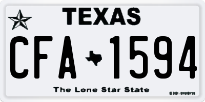 TX license plate CFA1594