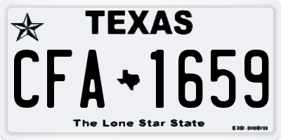 TX license plate CFA1659
