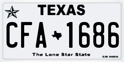 TX license plate CFA1686