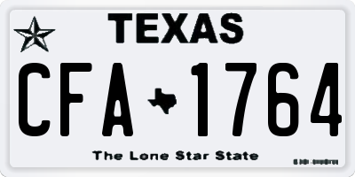TX license plate CFA1764