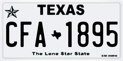 TX license plate CFA1895