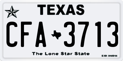 TX license plate CFA3713