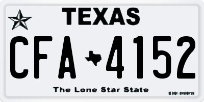 TX license plate CFA4152