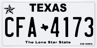 TX license plate CFA4173